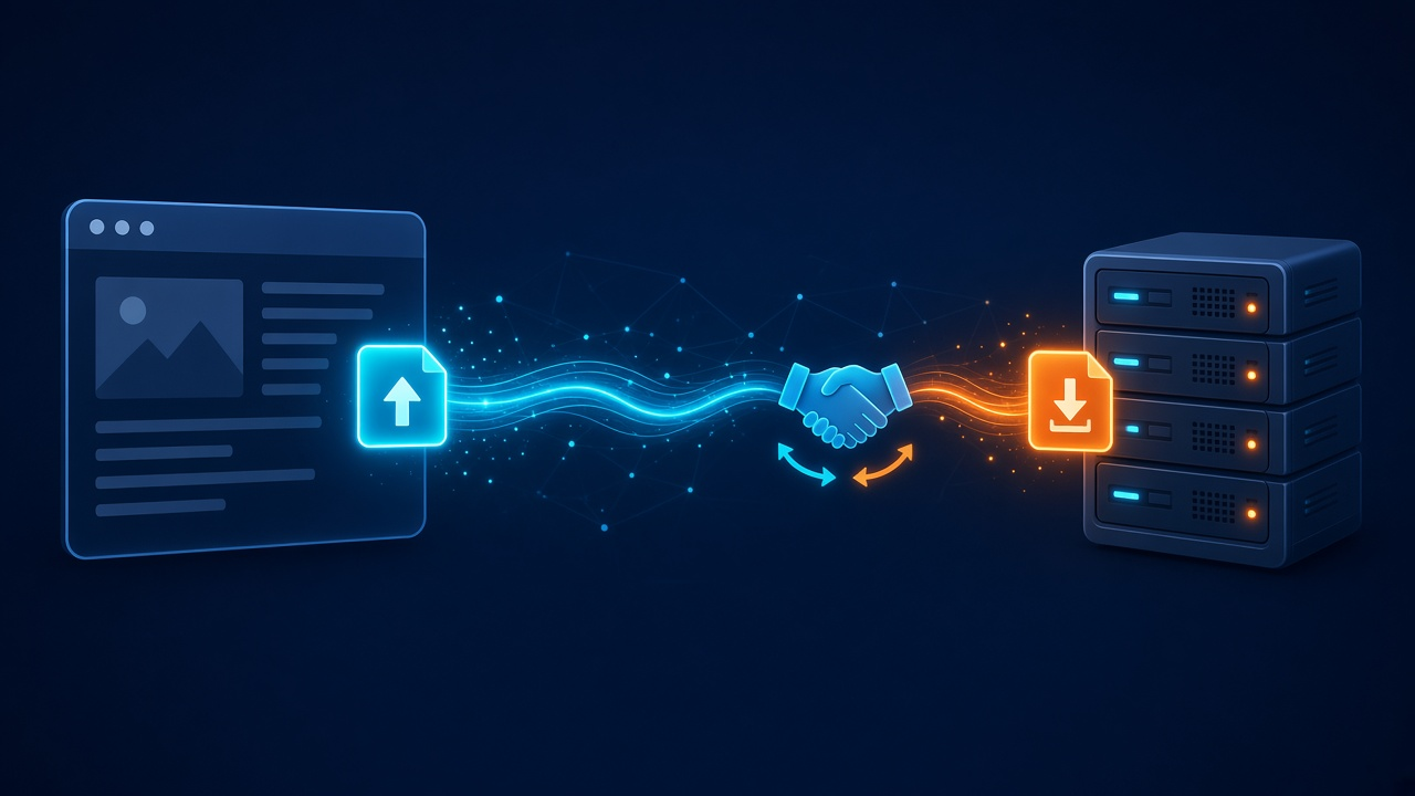Illustration explaining Transfer Protocol (HTTP)