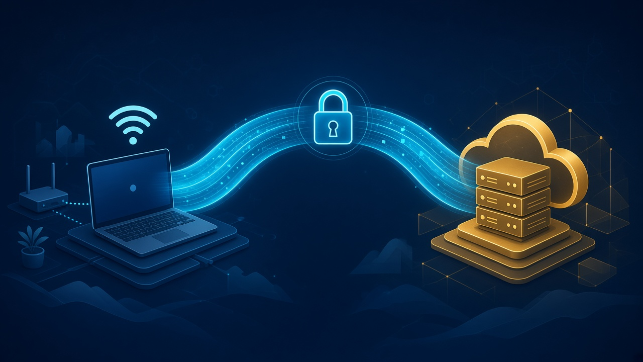 Illustration explaining Virtual Private Network (VPN)