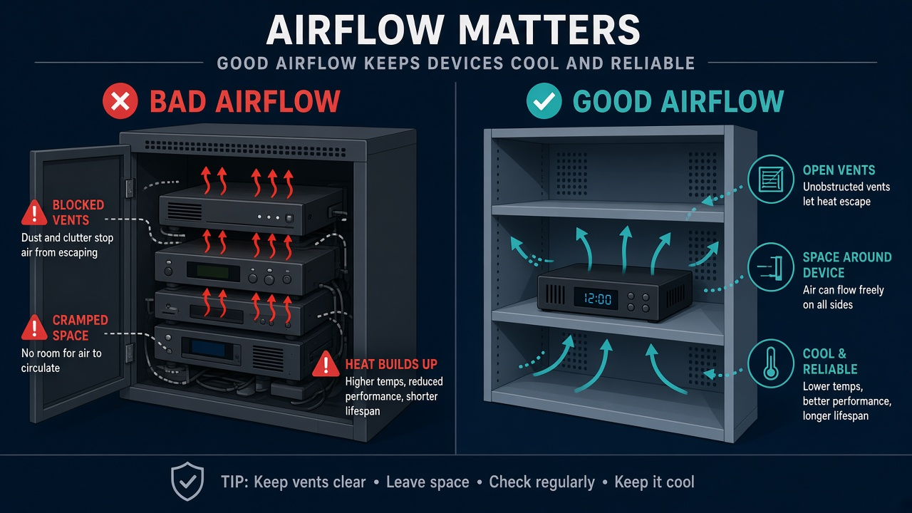 Comparison of blocked receiver airflow and open receiver airflow