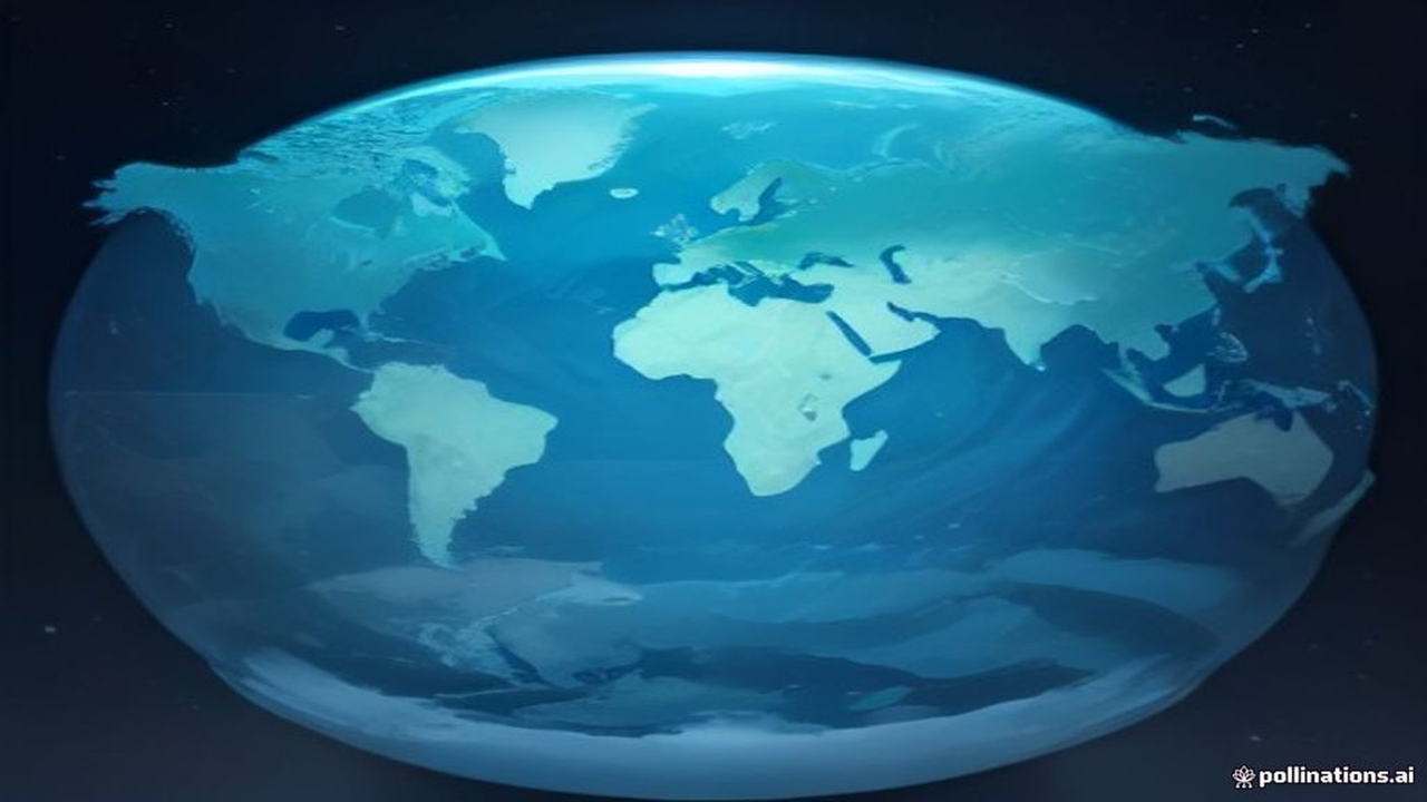 Diagram concept of Earth with nearby LEO satellites and distant GEO satellites